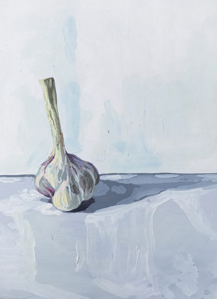 Painting of garlic.